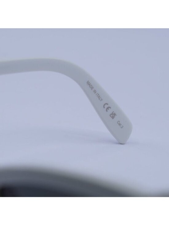 Saint Laurent SL207 JERRY 007 Sunglasses White Cat Eye Frame, Grey Lenses main image 7